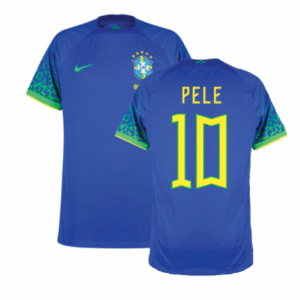 Brasilien Pelé 10 Away Trikot WM 2022
