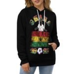 Ghana2022 Gefütterte Plüsch Kapuzenpulli Dick Herren Hoodies Sweatshirt Langarm Warm
