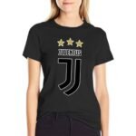 Juventus FC Damen Kurzarm Rundhals T-Shirt Casual Sommer Tops
