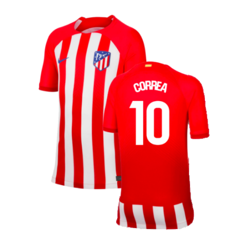 Atletico Madrid Angel Correa 10 Heimtrikot Kinder Minikit 2023-2024