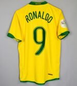 Brasilien Ronaldo 9 Home Retro Trikot WM 2006