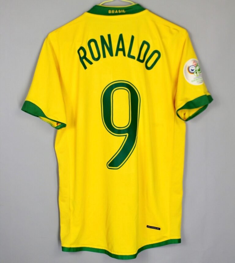 Brasilien Ronaldo 9 Home Retro Trikot WM 2006