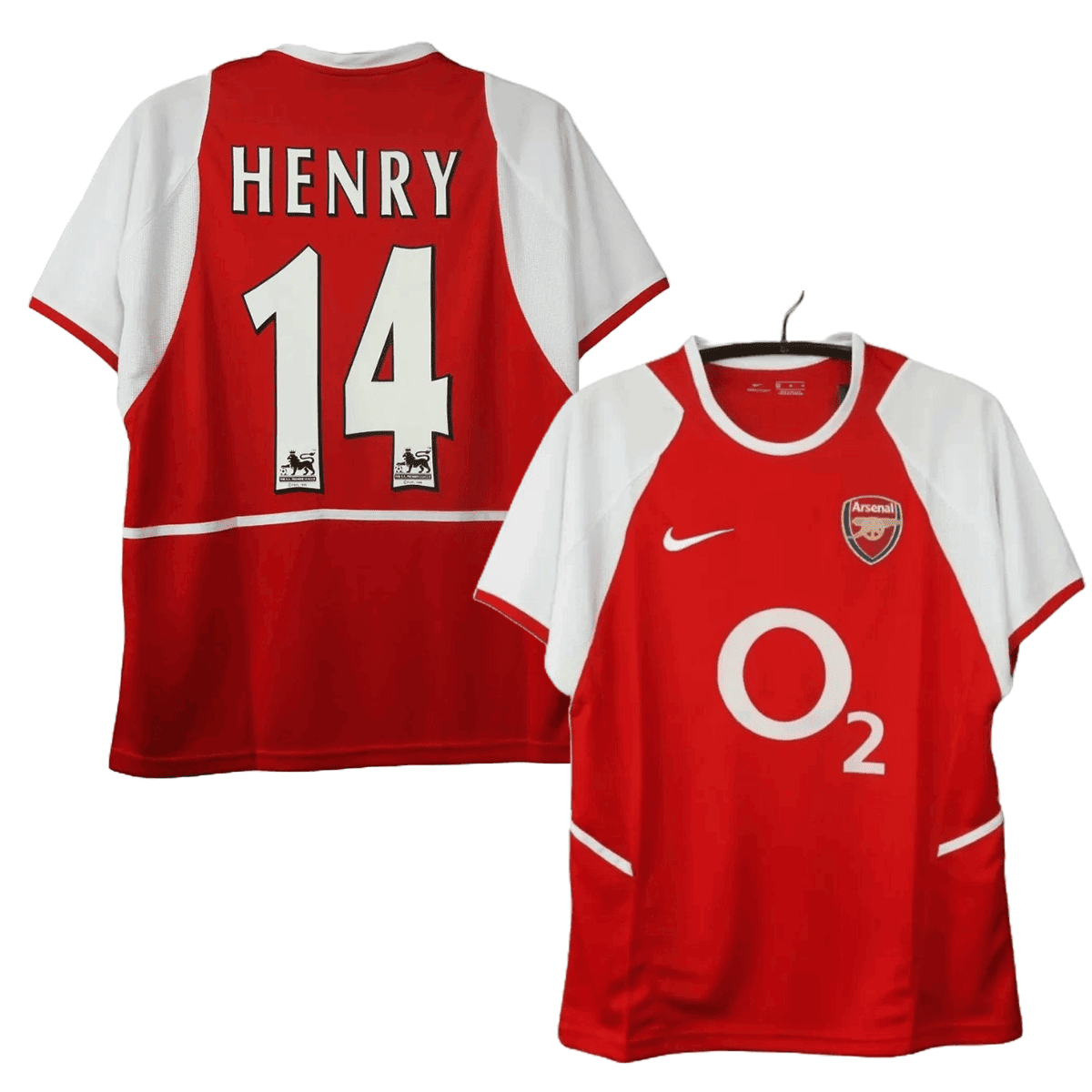 Arsenal Thierry Henry 14 Retro Home Trikot 2002-2004 Arsenal Thierry Henry 14 Retro Home Trikot 2002-2004