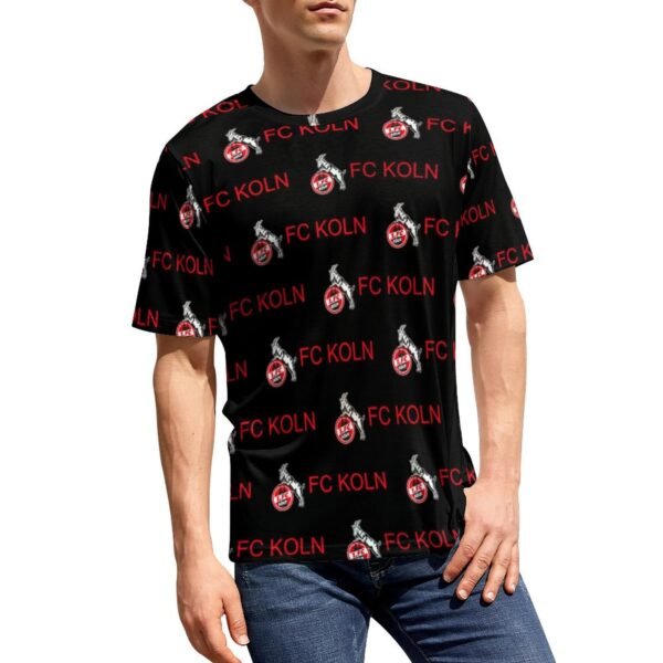 FC Köln Unisex 3D Vollständig Druck Kurzarm T-Shirts Beiläufige Tee Tops