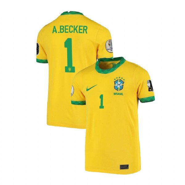 Brasilien Alisson Becker 1 Home Trikot 2020-2021