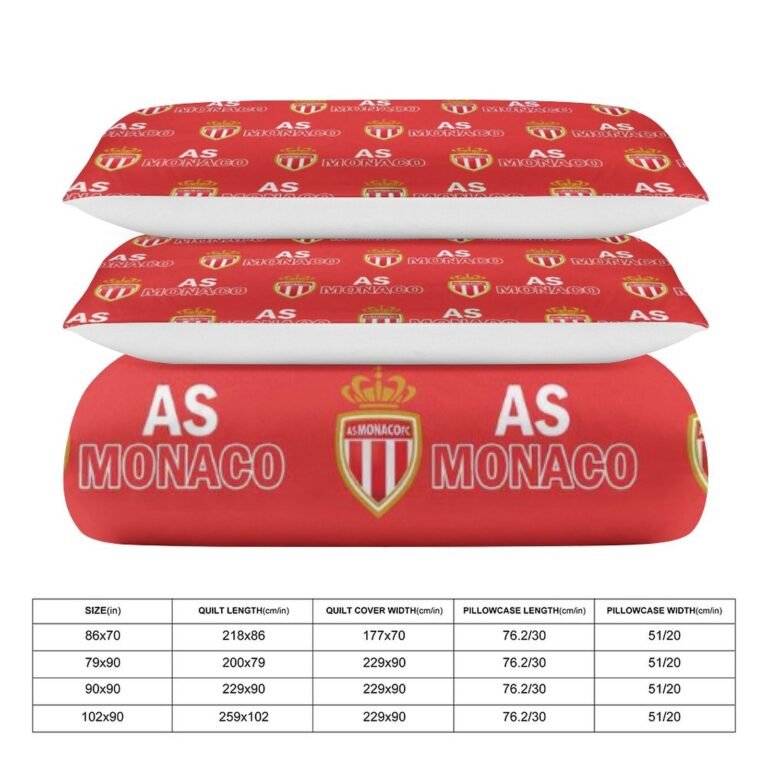 AS Monaco Bettwäscheset 3 Stück Kinder Erwachsene Steppdeckenbezug Steppdeckenbezug Multi Size Laken Set