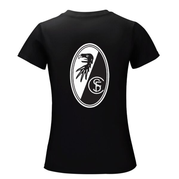 SC Freiburg Damen Kurzarm Rundhals T-Shirt Casual Sommer Tops