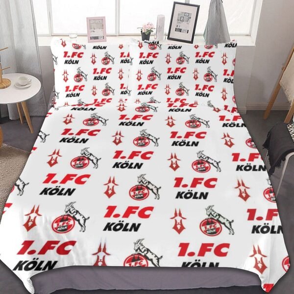 FC Köln Bettwäscheset 3 Stück Kinder Erwachsene Steppdeckenbezug Steppdeckenbezug Multi Size Laken Set