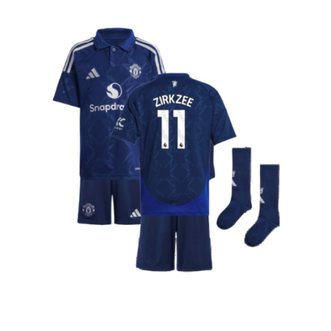 Manchester United Joshua Zirkzee 11 Auswärtstrikot Kinder Mini Kit 2024-2025