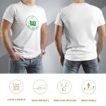 VfL Wolfsburg Core Stretch Slim Cneck Gildan Tee T-Shirt Herren