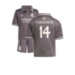 Real Madrid Aurélien Tchouaméni 14 Third Trikot Kinder Minikit 2024-2025
