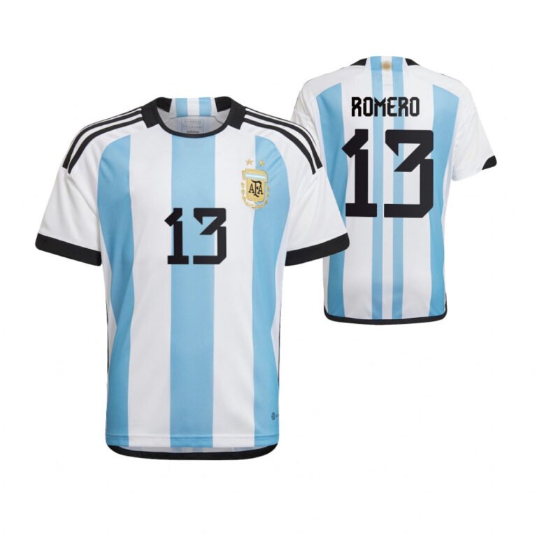 Argentinien Cristian Romero 13 Heimtrikot Kinder 2022-2023 Mit Shorts