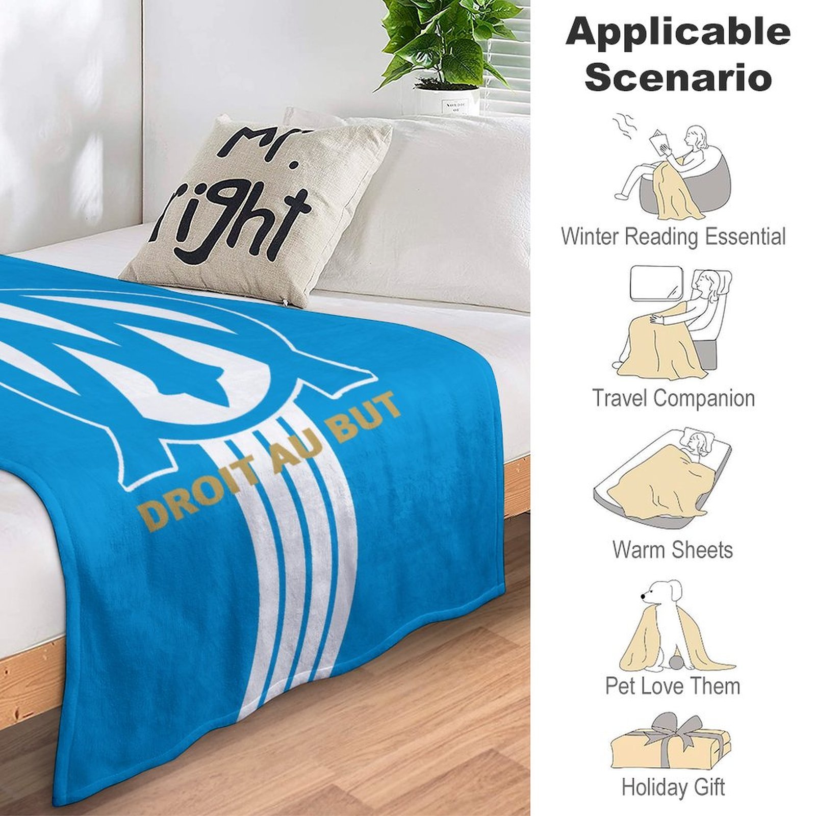 Olympique De Marseille Decken, Superweiche Decken, Verschiedene Größen Von Decken Olympique De Marseille Decken, Superweiche Decken, Verschiedene Größen Von Decken