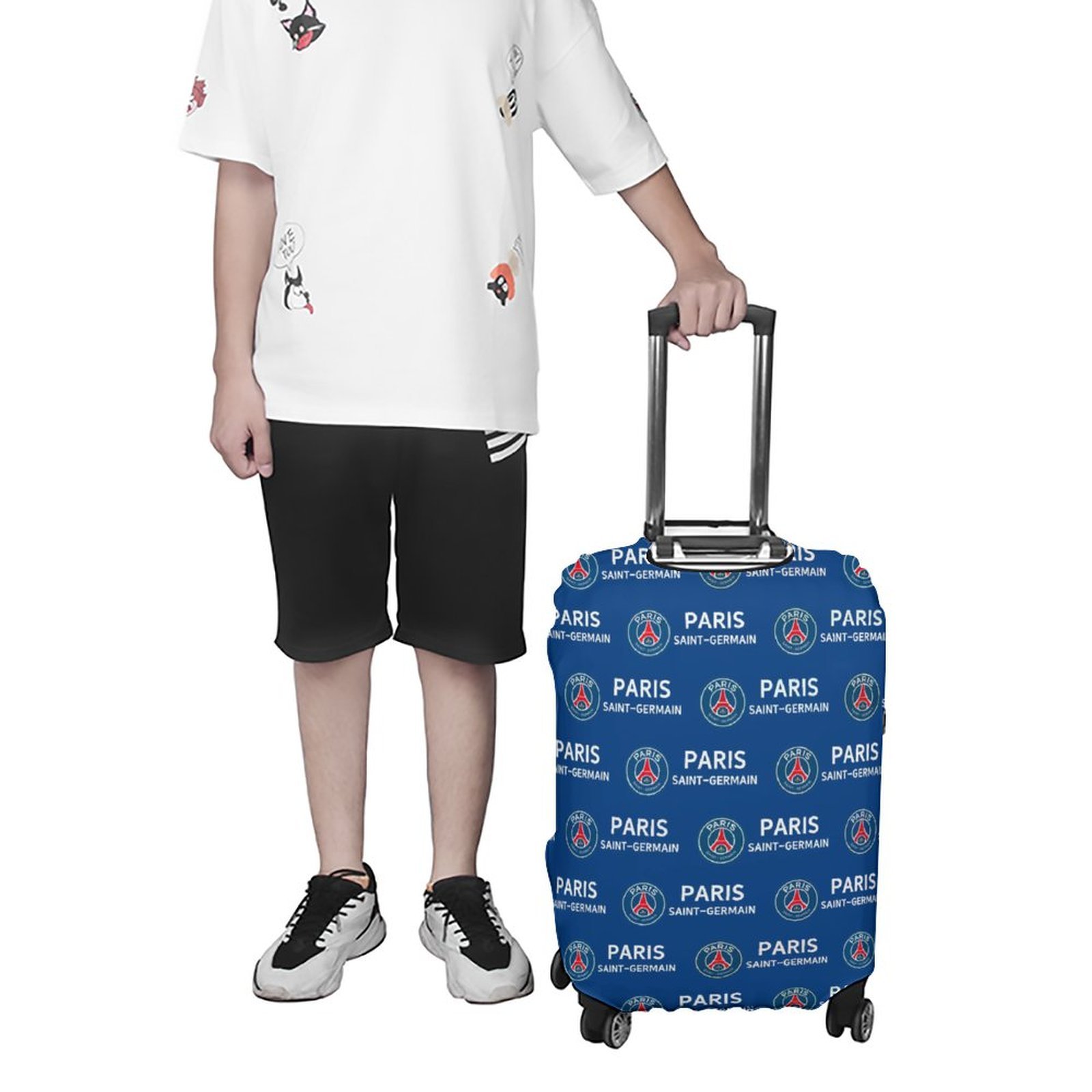 Paris Saint-Germain Gepäckschutz Elastisches Design Staubdicht Und Anti-Kratz-Gepäckhülle Paris Saint-Germain Gepäckschutz Elastisches Design Staubdicht Und Anti-Kratz-Gepäckhülle