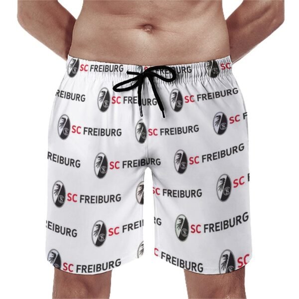 SC Freiburg Herren Badehose Schnelltrocknende Strandshorts Mit Tasche Kordelzug Shorts