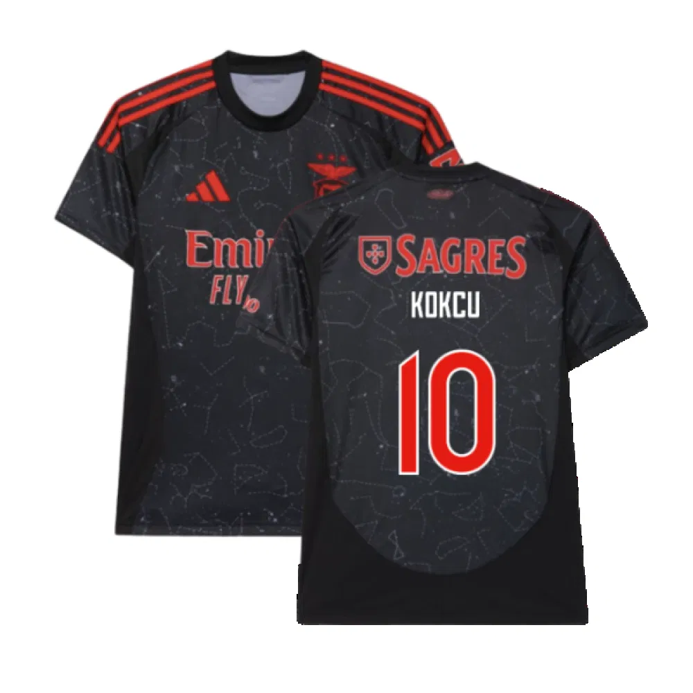SL Benfica Orkun Kökcü 10 Away Trikot 2024-2025 SL Benfica Orkun Kökcü 10 Away Trikot 2024-2025