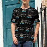 Newcastle United Unisex 3D Vollständig Druck Kurzarm T-Shirts Beiläufige Tee Tops