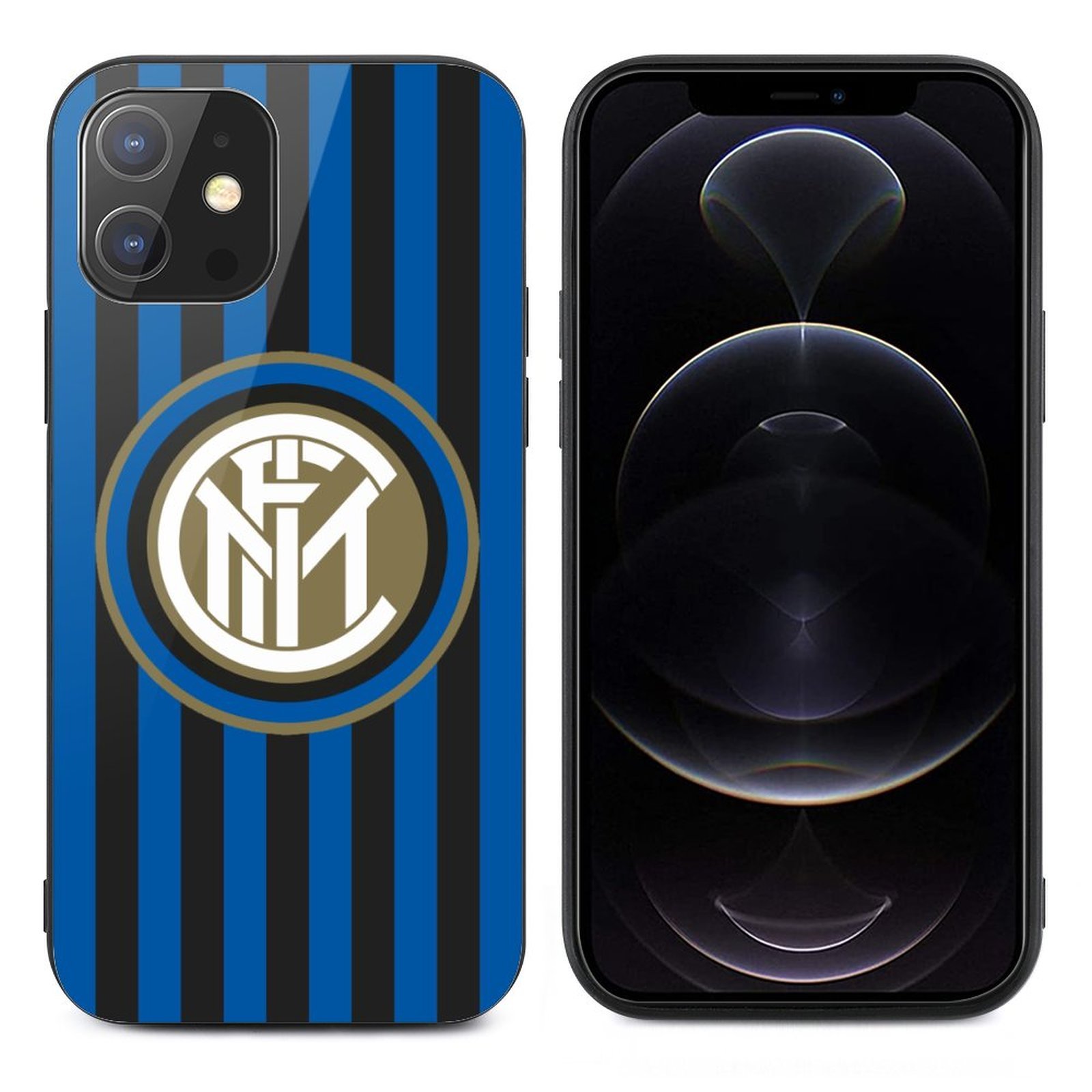 Inter Mailand Stoßfest Glaskasten Handyhüllen & Cover Für IPhone 12 Inter Mailand Stoßfest Glaskasten Handyhüllen & Cover Für IPhone 12