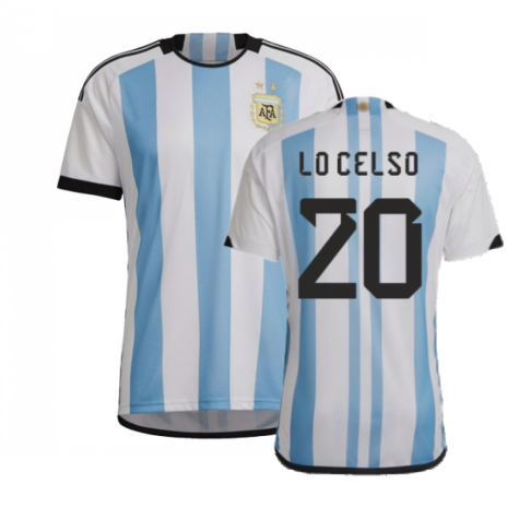 Argentinien Giovani Lo Celso 20 Home Trikot WM 2022