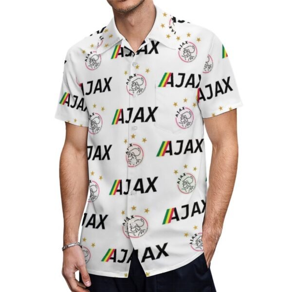 Ajax Kurzärmelige Herrenhemden, Passform Sommer Kurzarm Casual Button-Down Hemden