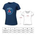Paris Saint-Germain Damen Kurzarm Rundhals T-Shirt Casual Sommer Tops