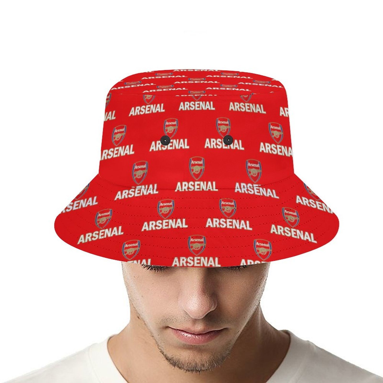 Arsenal Karomuster Sommer Sonnenhut Reversible Bucket Hat Arsenal Karomuster Sommer Sonnenhut Reversible Bucket Hat
