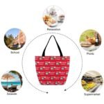 Olympique Lyonnais Frauen Tragetasche Oxford-Stoff Einkaufsbeutel Tote Bag