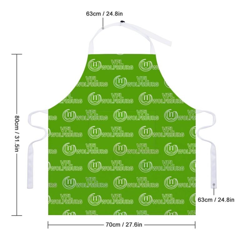 VfL Wolfsburg Wasserdichte Schürze Wasserdichte Schürze Mit Taschen Für Küchenfarbe Und Mehr.