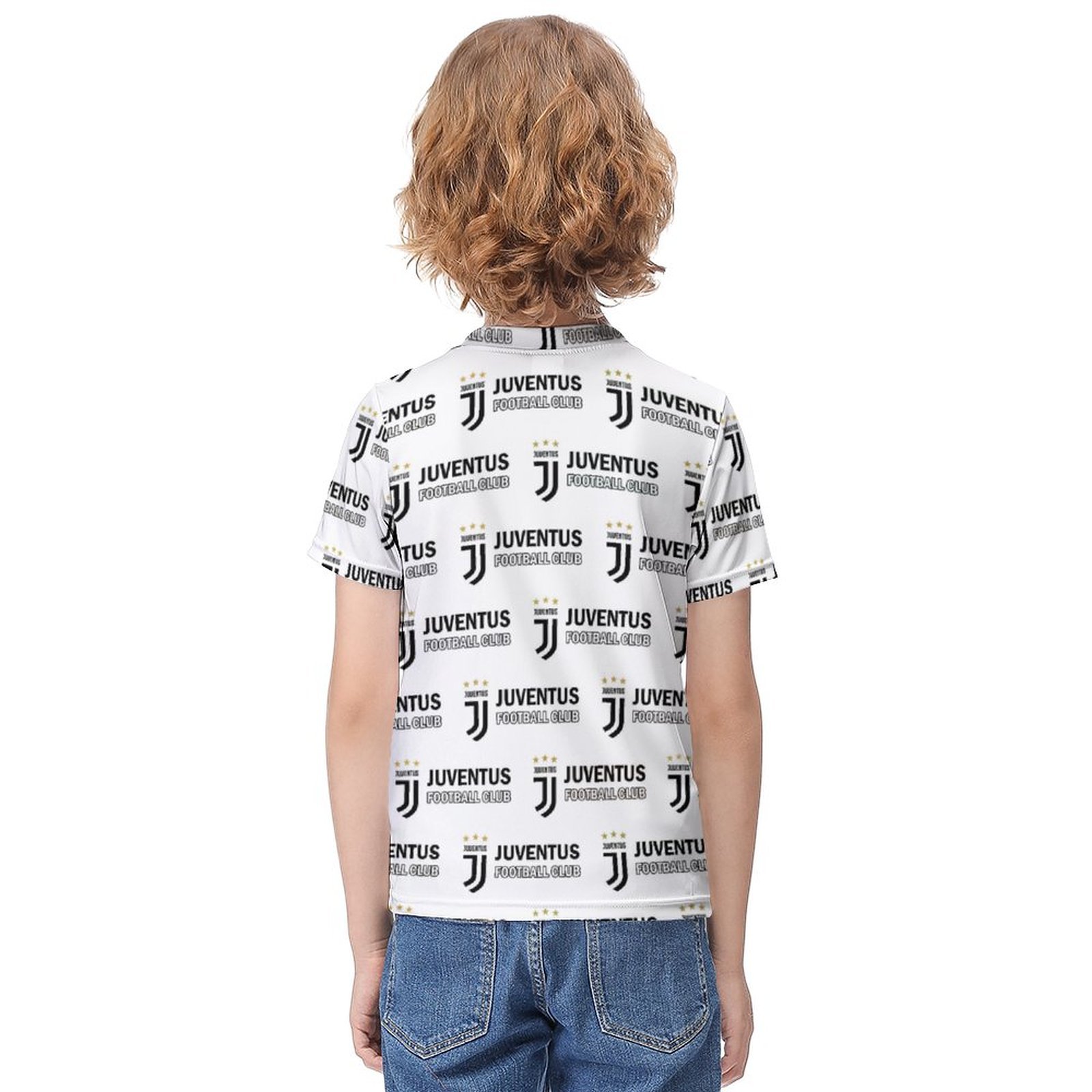 Juventus FC Jungen Mädchen Kurzarm 3D-Druck T-Shirt Rundhals-Sommerhemd Tops Juventus FC Jungen Mädchen Kurzarm 3D-Druck T-Shirt Rundhals-Sommerhemd Tops