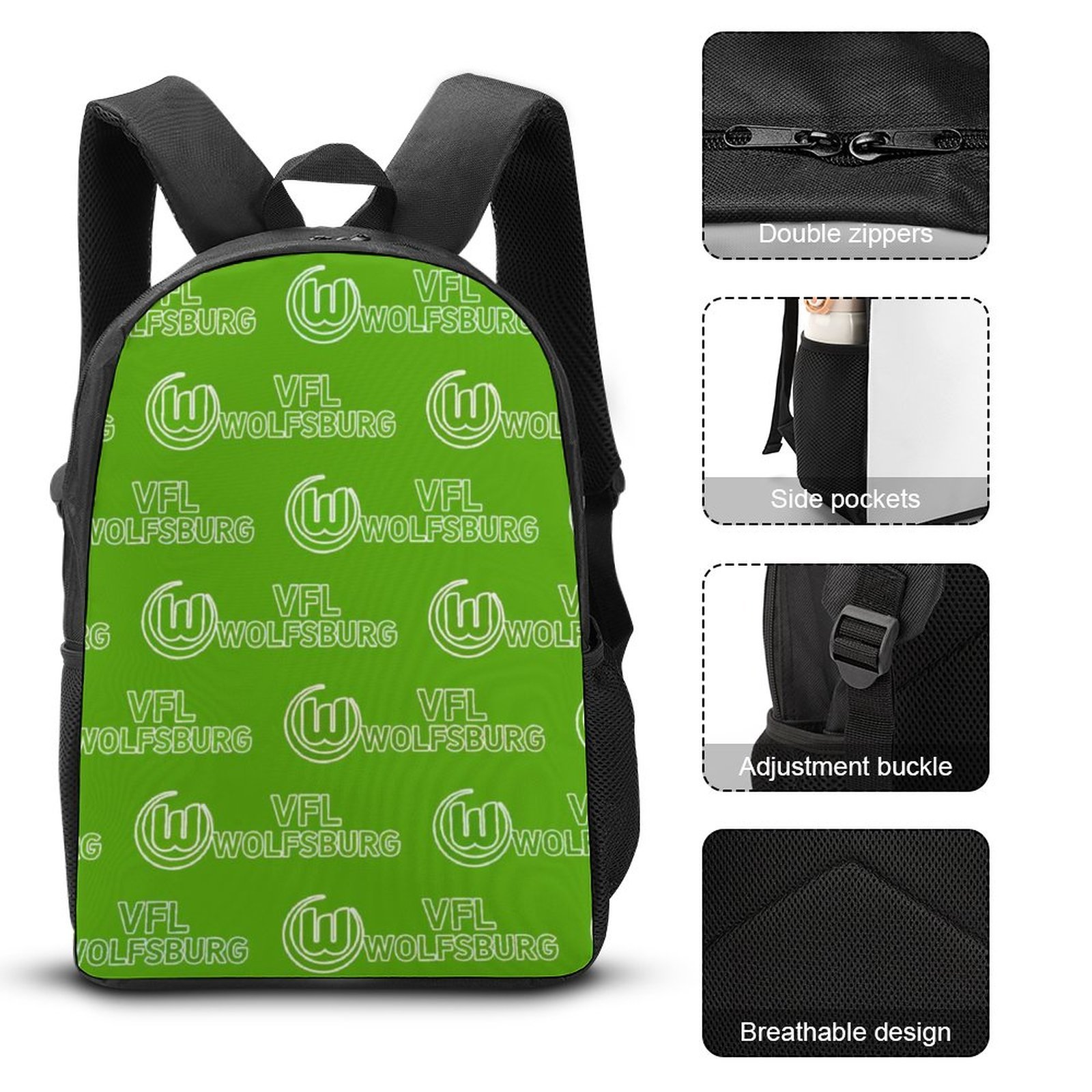 VfL Wolfsburg Student Schulranzen Lunchbag Stifttasche Kombination VfL Wolfsburg Student Schulranzen Lunchbag Stifttasche Kombination