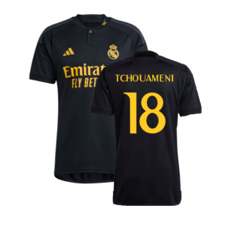 Real Madrid Aurélien Tchouaméni 18 Third Trikot 2023-2024 Real Madrid Aurélien Tchouaméni 18 Third Trikot 2023-2024