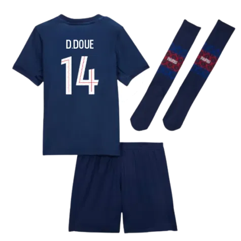 PSG Désiré Doué 14 Heimtrikot Kinder 2025-2026 PSG Désiré Doué 14 Heimtrikot Kinder 2025-2026