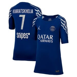 Paris Saint-Germain Khvicha Kvaratskhelia 7 Fourth Trikot 2024-2025