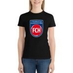 FC Heidenheim Damen Kurzarm Rundhals T-Shirt Casual Sommer Tops