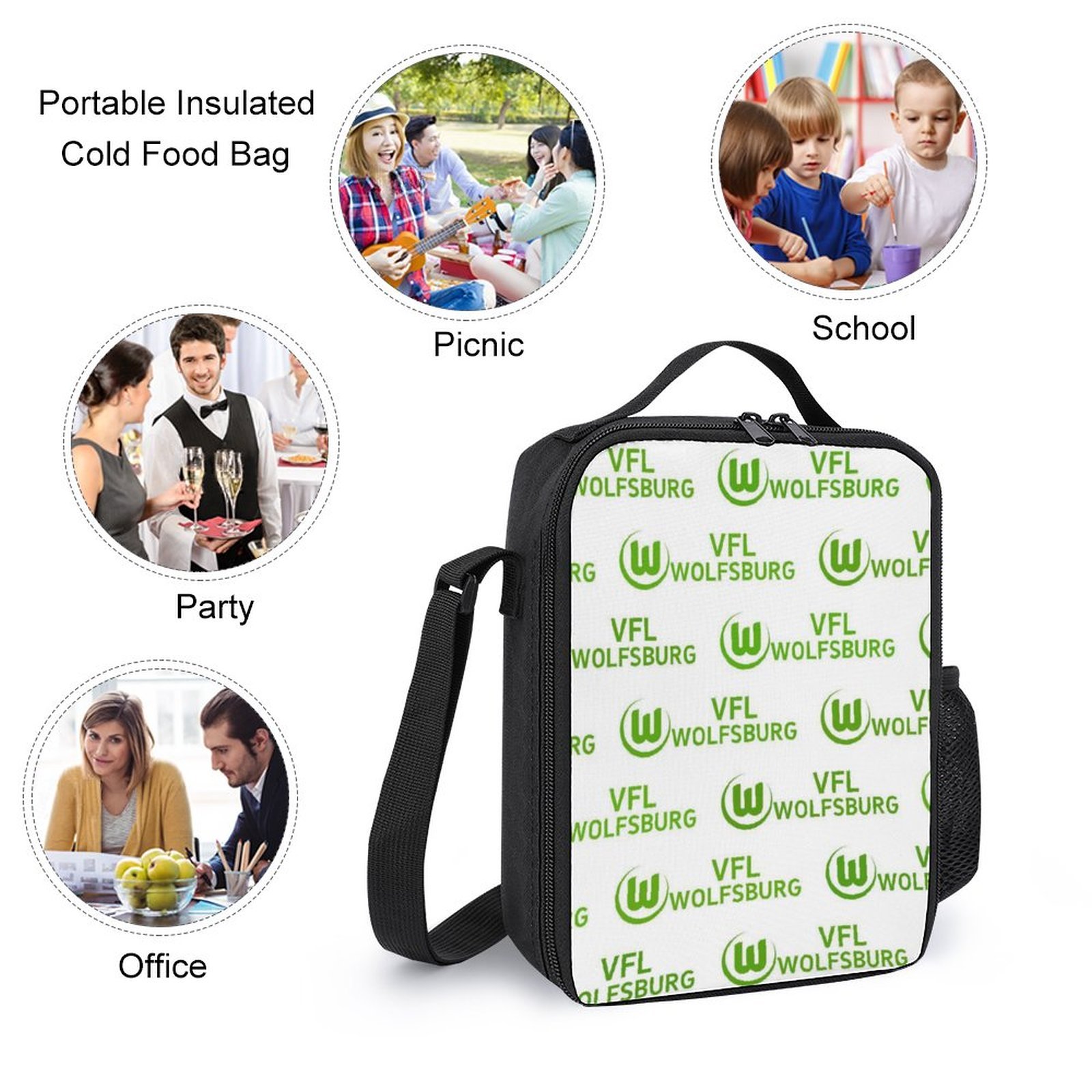 VfL Wolfsburg Student Schulranzen Lunchbag Stifttasche Kombination VfL Wolfsburg Student Schulranzen Lunchbag Stifttasche Kombination