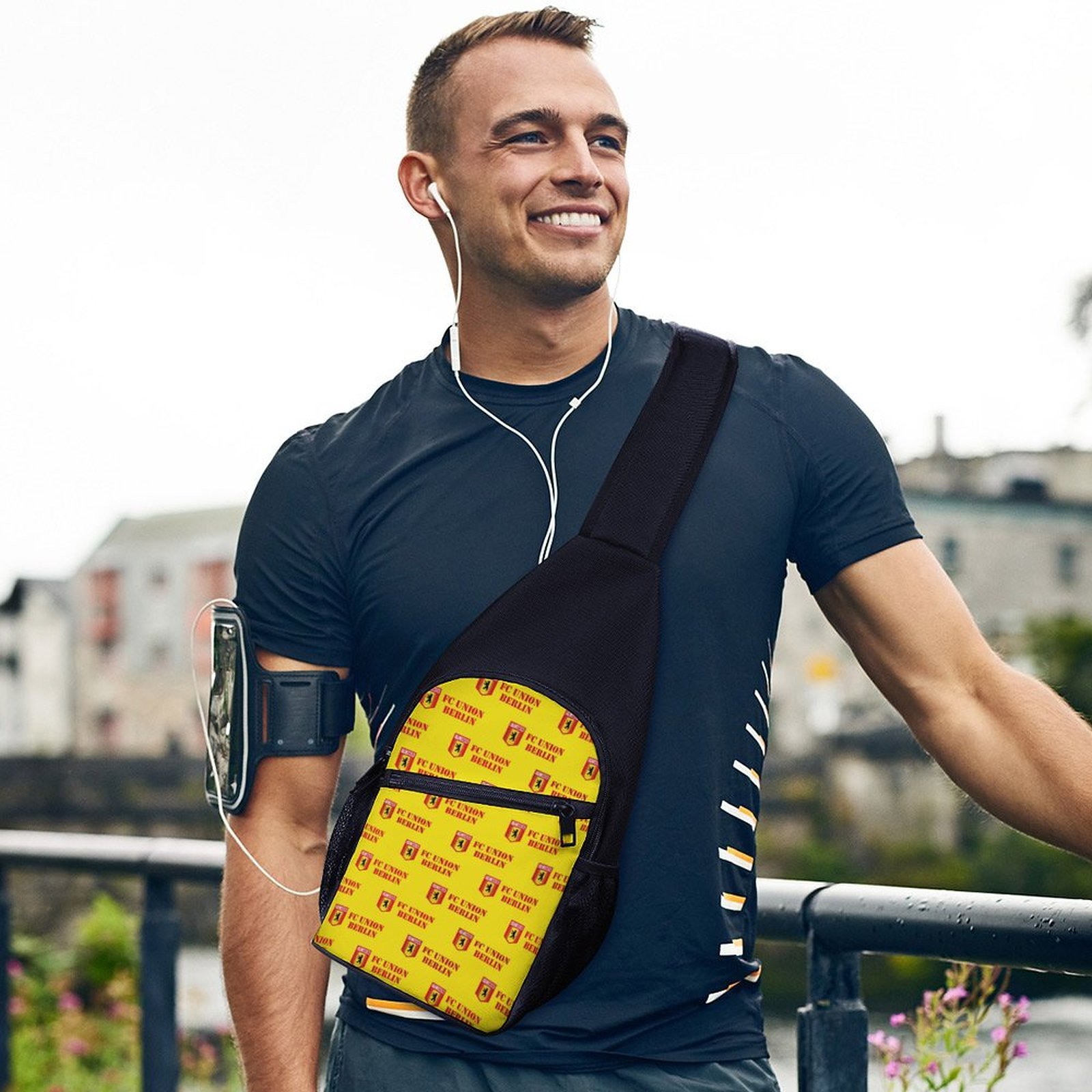 FC Union Berlin Crossbody Backpack Leichte Umhängetaschen Sling-Rucksack FC Union Berlin Crossbody Backpack Leichte Umhängetaschen Sling-Rucksack