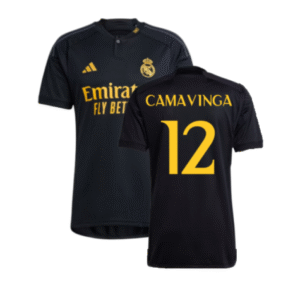 Real Madrid Eduardo Camavinga 12 Third Trikot 2023-2024