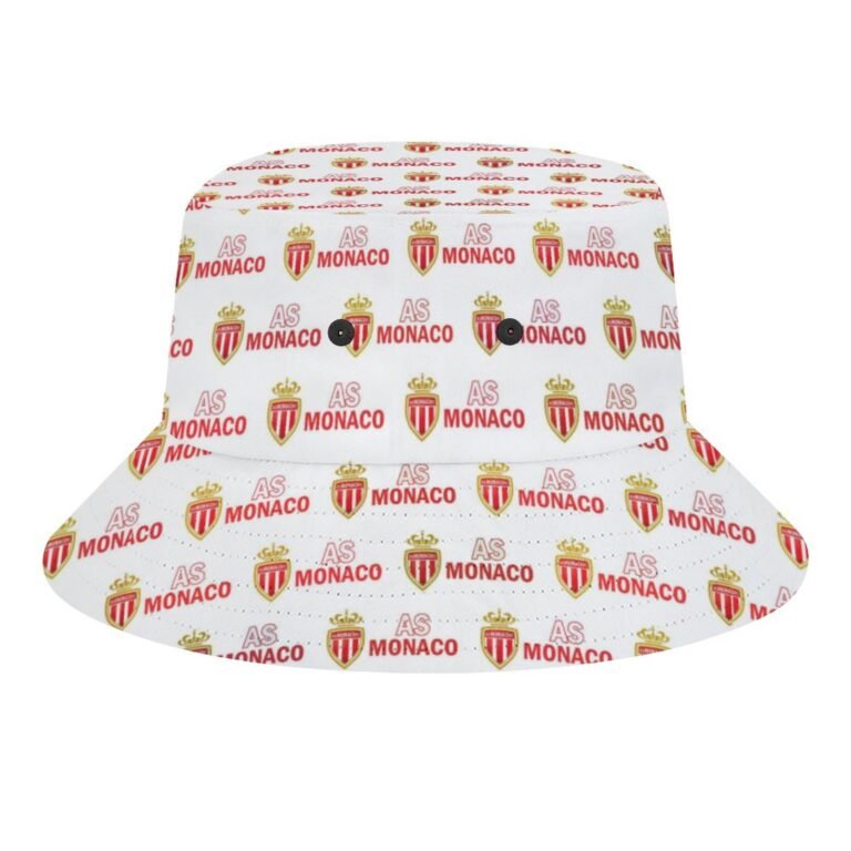 AS Monaco Karomuster Sommer Sonnenhut Reversible Bucket Hat
