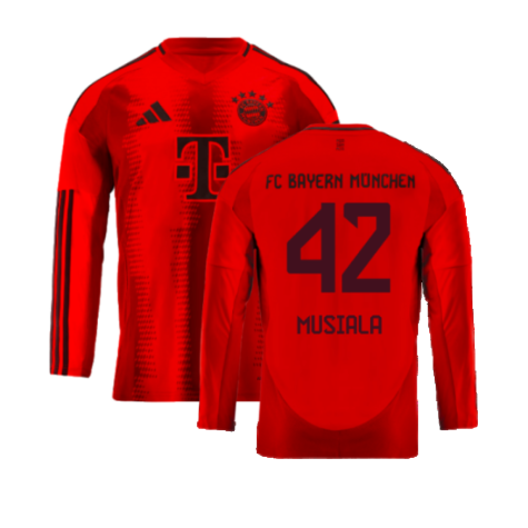FC Bayern München Jamal Musiala 42 Langarm Home Trikot 2024-2025 FC Bayern München Jamal Musiala 42 Langarm Home Trikot 2024-2025