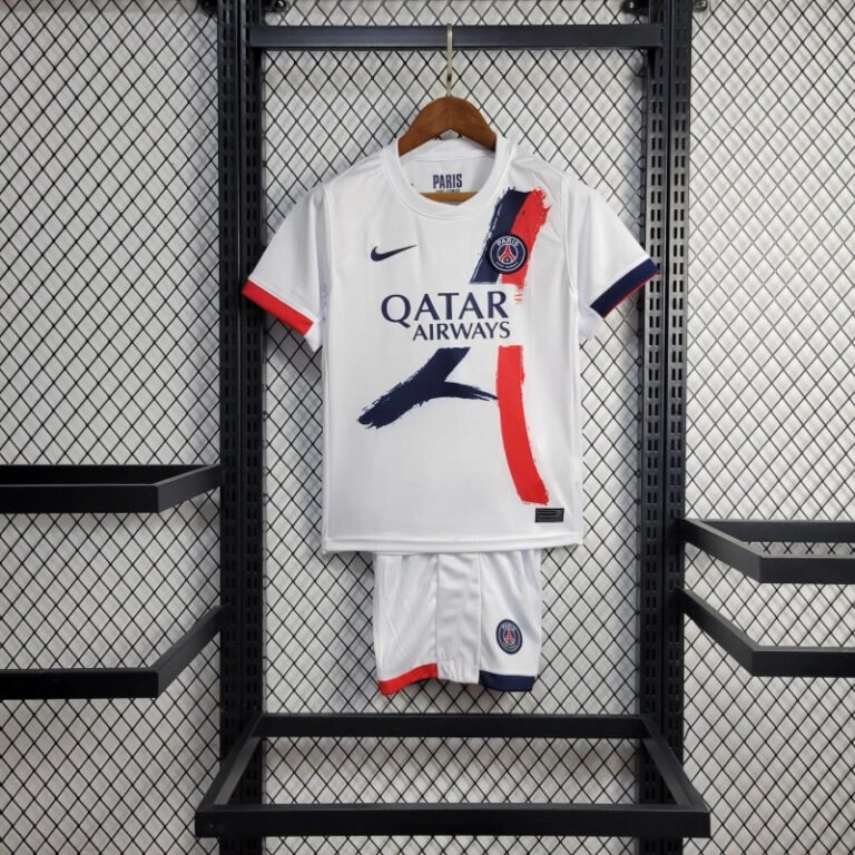 PSG Kylian Mbappe 7 Auswärtstrikot Kinder Mini Kit 2024-2025