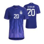 Argentinien Giovani Lo Celso 20 Away Trikot WM 2022