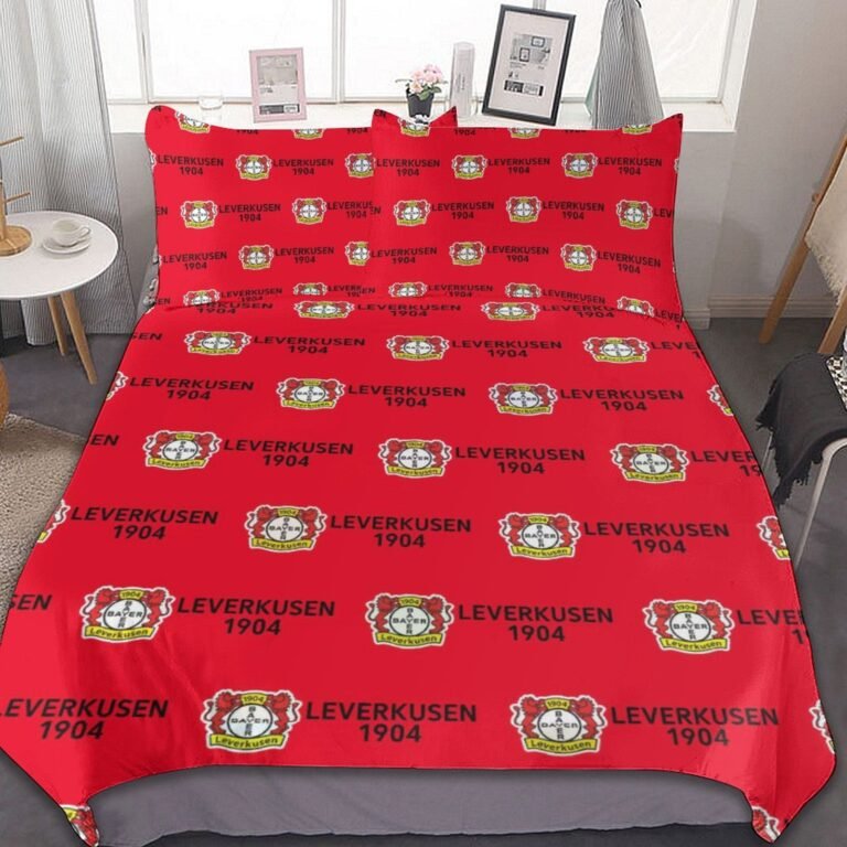 Bayer Leverkusen Bettwäscheset 3 Stück Kinder Erwachsene Steppdeckenbezug Steppdeckenbezug Multi Size Laken Set