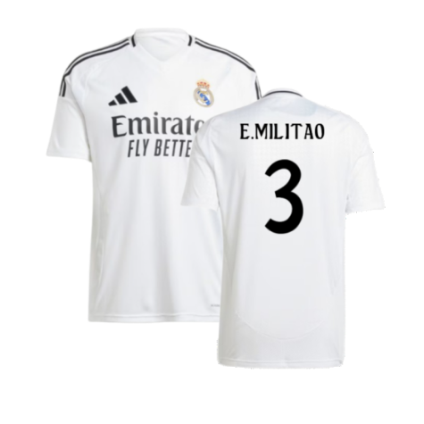Real Madrid Éder Militão 3 Home Trikot 2024-2025