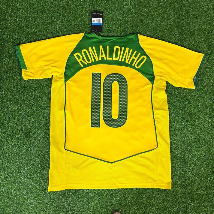 Brasilien Ronaldinho 10 Home Retro Trikot 2004-2006