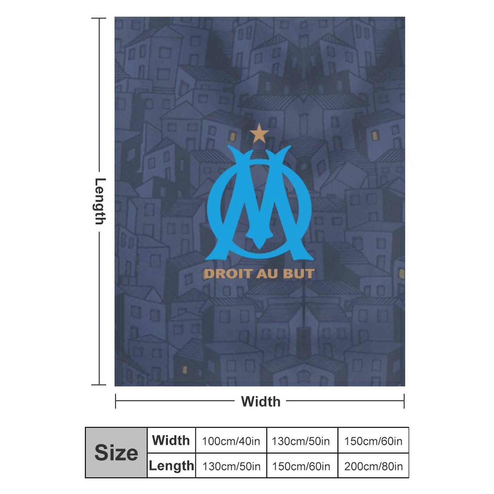 Olympique De Marseille Decken, Superweiche Decken, Verschiedene Größen Von Decken Olympique De Marseille Decken, Superweiche Decken, Verschiedene Größen Von Decken