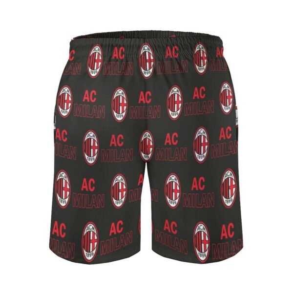 AC Mailand Herren Badehose Schnelltrocknende Strandshorts Mit Tasche Kordelzug Shorts