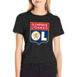 Olympique Lyonnais Damen Kurzarm Rundhals T-Shirt Casual Sommer Tops