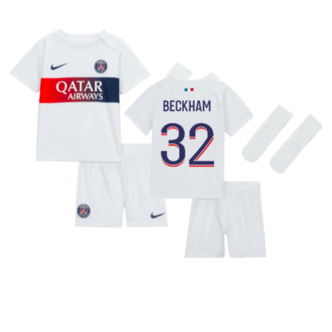 PSG David Beckham 32 Auswärtstrikot Kinder Mini Kit 2023-2024