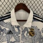 Real Madrid Beidseitig Verwendbar Anthem Jacke 2023-2024 - Weiß Drache