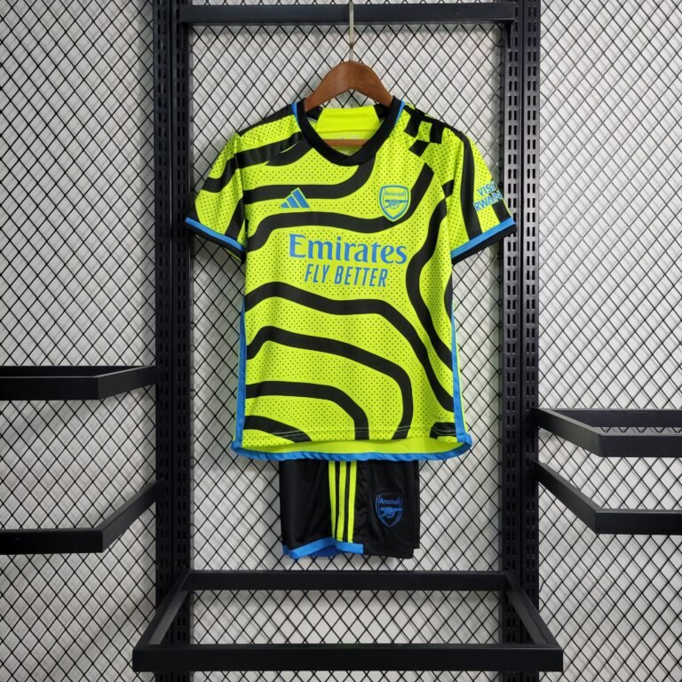 Arsenal Auswärtstrikot Kinder Minikit 2023-2024 ( Aufdruck Dein Name )